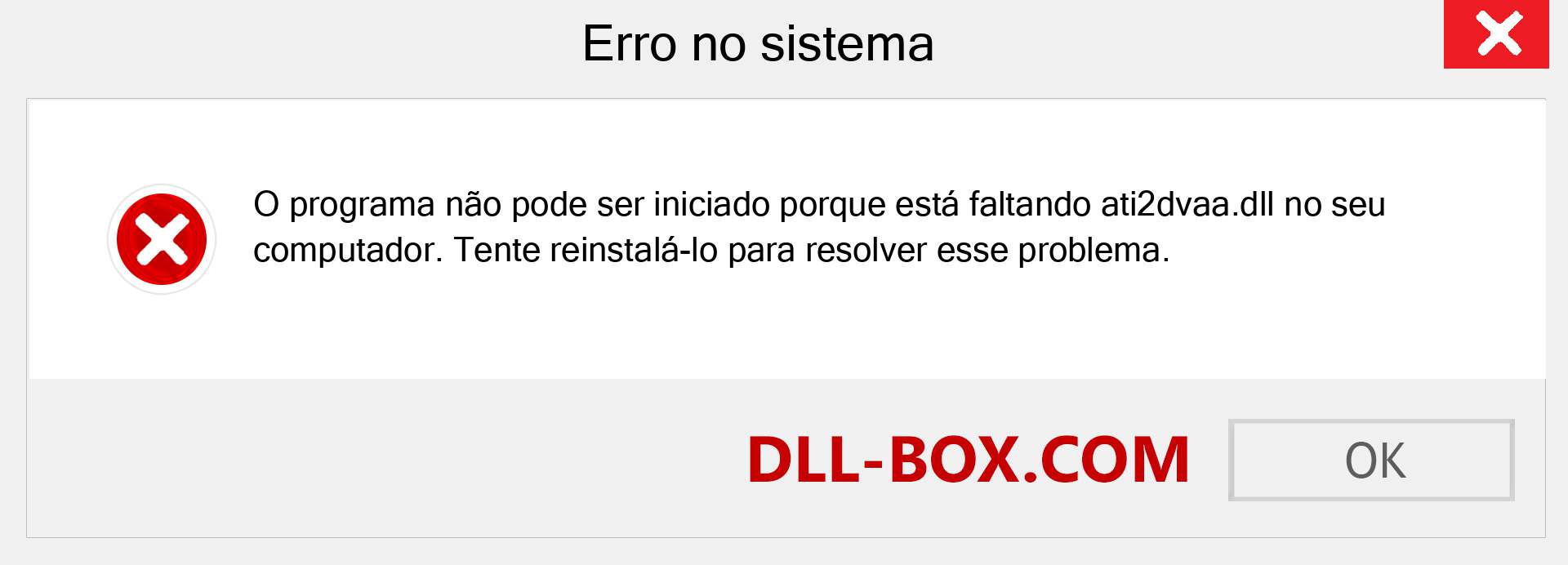 Arquivo ati2dvaa.dll ausente ?. Download para Windows 7, 8, 10 - Correção de erro ausente ati2dvaa dll no Windows, fotos, imagens